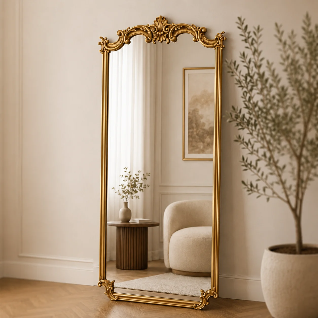 Zhilvan carved mirror