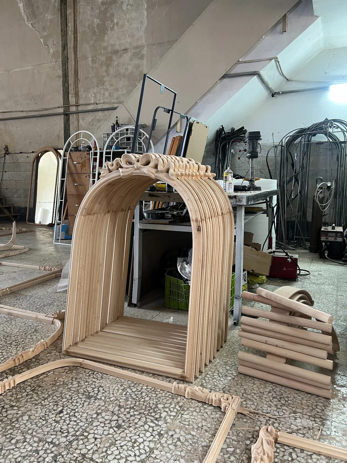 Raw carved mirror frames