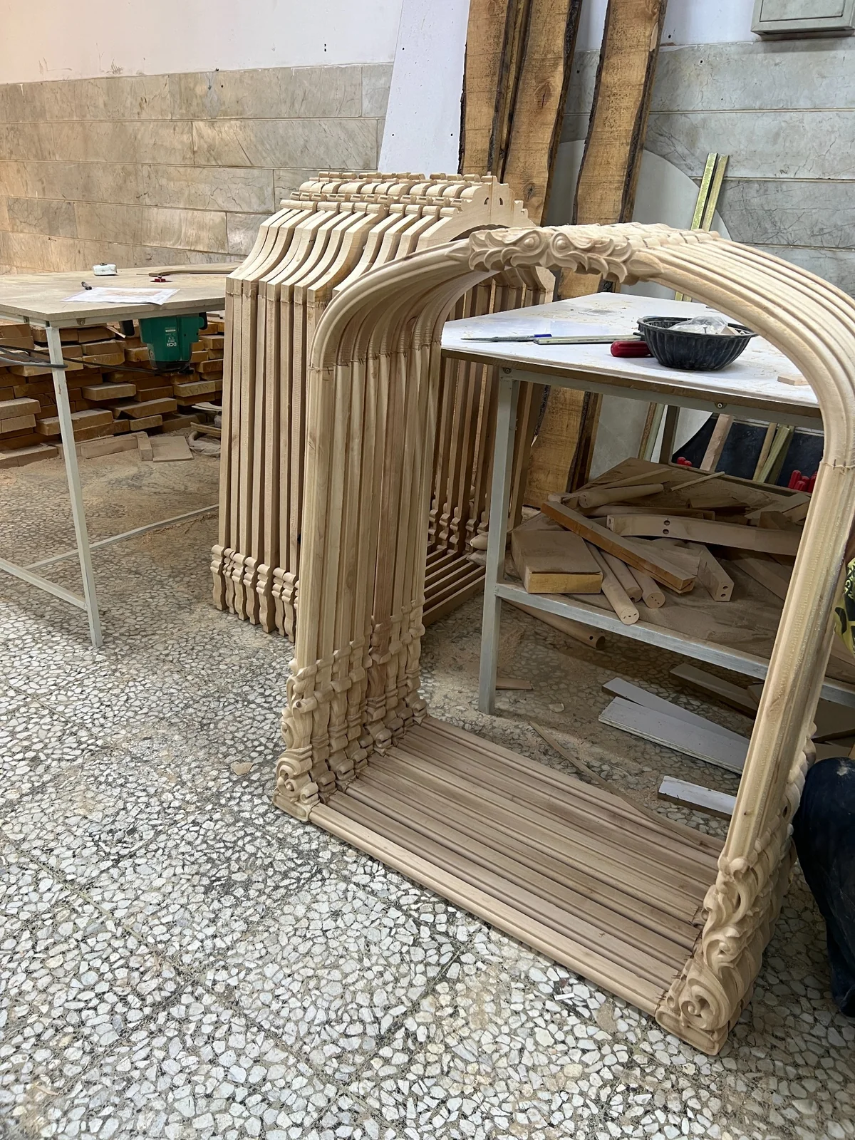 Carved mirror frame batch